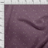 Onuone pamučna kambrična ametista tkanina linija crtež listova DIY odjeća prekrivajući tkaninu tisak