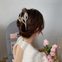Cvjetni isječci za kosu, kandža od metala sa bisernim i rhinestonesu luksuzni dizajn Veliki čeljusti