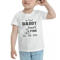 Dokaz o tatima ne riba cijelo vrijeme slatke majice mališane majice za dječake