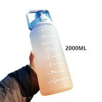 2000ml Sportske boce za vodu slame prijenosne putne boce s vremenskim skalom