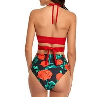 GDFUN žene Seksi Soild Print Bikini set Push up kupaći kupaći kostimi za kupaće kostimu