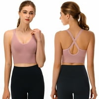 Sportski grudnjaci za žene Yoga Bras High Dicts Sports Solid Collent COLL bez rukava Casual Tenks Bluza