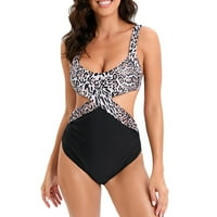 Ženski kupaći kostimi Novo izrezano otisak Leopard Print kupaći kupalište