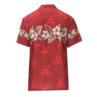 Feternal Havajska majica za muškarce, muške vintage gumb dolje košulje za kuglanje Skraćeno ljeto na