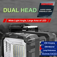 40W Super Bright Radno reflektor Dupla glava Prijenosna punjiva baklja LED svjetiljka Vodootporna za