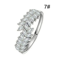Maslinski list dijamant svestrani prsten za rođendan prijedlog za rođendan Poklon za angažman za angažman