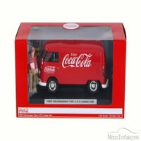 Volkswagen T Coca Cola Cargo kombi sa vozačem dostave, Crvena - Motorna klasika - Skala Diecast Model