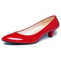 Woobling ženske haljine pumpe cipele šiljaste toe mačene pete na petu na uredu radne cipele crvene 7,5