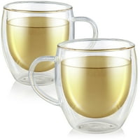 Čajboj Clarity® dvostruke zidne šalice - izolirane staklene čaše za čaj - 8oz 250ml