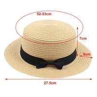 Boater Hat planinarski šeširi za muškarce Dječje djevojke slame Sunčani šešir Ljeto plaža Sklopivi vizir