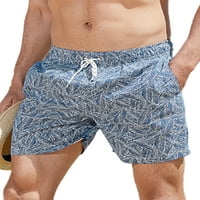 HAITE MUSKI Srednji džepovi Ljetne kratke hlače Elastični listovi od ispisanog odjeća za odmor Camuflage Camo Beach Hlače