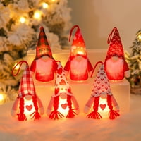Park Gnome božićni ukrasi sa LED svjetlom, ručno rađeni švedski Tonte Xmas Gnomes Plish lutka, skandinavski