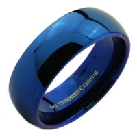 Metali nakit unise plavo pozložene iznutra i izvan volfram karbidne vjenčane prsten veličine 12.5