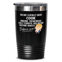 Funny Trump poklon za kuharski škrguli za kuhanje za rad porodicu za radnoj sajmovima - 20oz nehrđajući