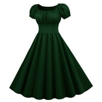 Žene Ležerne prilike kratkih rukava Summer Comxt Crt Retro 50s 60s Vintage Party Swing haljina