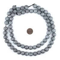 TheBeadchest srebrni okrugli druzy Agate perle: organski dragušni krug sfernim energetskim kamen zacelje