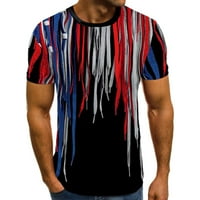 Muška majica i visoke košulje pamučne majice za muškarce Muške ljetne modne ležerne 3D digitalni retro