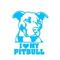 Love Moj Pitbull - 4,5 - Automitonski prozor grafički branik grafika Vinyl naljepnica - pasji pasmine