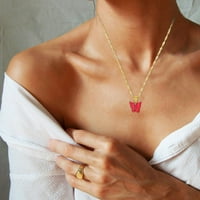 Zlatna ogrlica za žene za žene za žene Pribor Privjesak ogrlica nakit lanca Akril Jednostavna privjesak