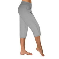 Capris pantalone za žene Ležerne prilike ljetne čišćenja Žene Jesen zima široka noga joga Sportska labava