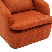 Swivelna bačva stolica s mekim naslonom i jastukom, udobnim okruglim akcentnim kaučem za dnevni boravak,