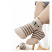 Relanfenk baby čarape Djeca dječja dječaka Dječji crtani prugasti topli pleteni mekani jedini gumeni