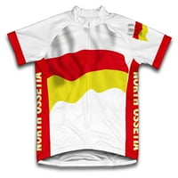 Sjeverna Osetija Alania zastava kratki rukav biciklistički dres za muškarce - veličina XS