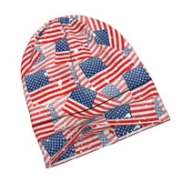 Bešavna američka zastava Slouchy Beanie za žene Muškarci Stretch Sleep Hat Funkcija Poklon Jesen / Ležerne