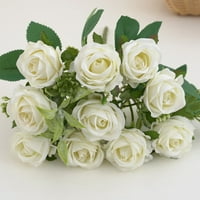 Umjetni cvijet Domaći dekor Prijenosni pojedini grana simulacija ruža za vjenčanje lažno ruže ekološki