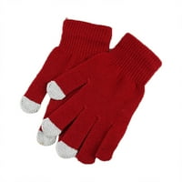 PXiakgy rukavice za žene kliznu solidne muške i ženske rukavice Pletene rukavice vunene rukavice za