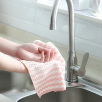 Daunzusyful Kuhinjski pribor za pranje krpe Striped coral baršunasti ručnik za zgusnuli čišćenje upijajuća