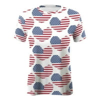 Košulje za žene 4. jula Dan nezavisnosti Ležerne tiskane kratke rukave Of mreže