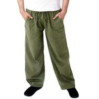 Viadha muške ljetne modne malene elastične pune boje labave pantalone