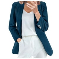 FVWitlyh Cropped Blazer Blazers za žene Ležerne prilike s dugim rukavima Otvoreni prednji kardigan Radni