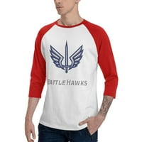 St. Louis Battlehawks Muški Raglan rukavi za bejzbol majice Crveni XX-Veliki