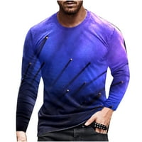 JSAierl grafički tees Muškarci Ljeto 3D print majica Modni dugi rukav Top Crewneck Comfy Sports T majice