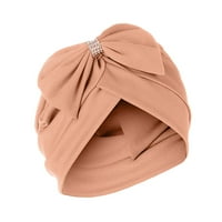 Aueoeo Muška kapa, zimski šešir od svilene kašike Čvrsti lukknot Indija Musliman ruffle chemo hat headwear