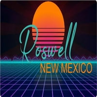 Roswell New Mexico Vinil Decal Stiker Retro Neon Dizajn