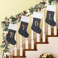 Trayknick visokokvalitetni božićni čarapa božićna čarapa pletenje Kapacitet snježne pahuljice sa visećim konopom svečane praznika za poklone igračke