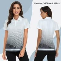 Ženske polo košulje Solid Color Moisture Wicking Polka Dot Polo Golf Košulje za žene Slim Fit Odjeća