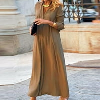Ljetne haljine za ženske modne casual s dugim rukavima s dugim rukavima s dugim rukavima Srednja duljina