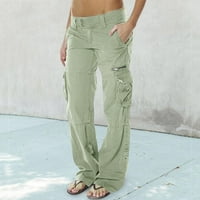 Njshnmn Ženske taktičke hlače Ležerne prilike Cargo Streetwear Hop Joggers Dukseri se sa širokim nogama