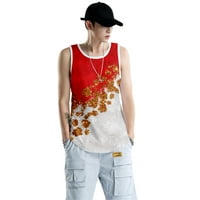 Sretna majica bez rukava od 4. jula, muške majice Grafički 3D print Street Ležerne prilike bez rukava