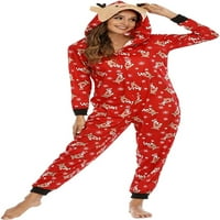Zukuco podudaranje porodice pidžama Božić PJ-ov ELK tisak za puštanje mirnu tipke za spavanje za spavanje