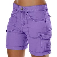 Knqrhpse Cargo Hlače Žene Žene Labavi mini pant Summer Beach Hratke za kratke hlače Teretne kratke hlače