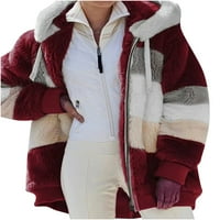 Žene kapute jakne na čišćenju zimski kaputi Women plus size zimski topli labavi plišani zip jakna s