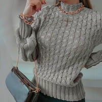 Ženska jakna Ženska ošišana džemper fenjer dugih rukava s dugim rukavima, džemper od pulover