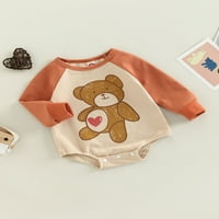 Canrulo novorođenčad dječak dječak jesen zimska odjeća slatka crtani medvjed print pulover za romske