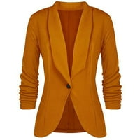 Njshnmn Ženske blazerve i jakne Žene Ležerne prilike, Žene Radni Business Solid Color rukava Blazer