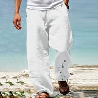 Dianli Trendy Solid Plus veličine Muške hlače sa džepnim vrećicom Fit Ravne elastične struke široke